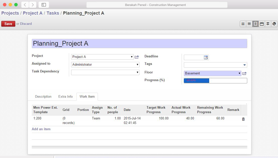 ERP Construction Management System